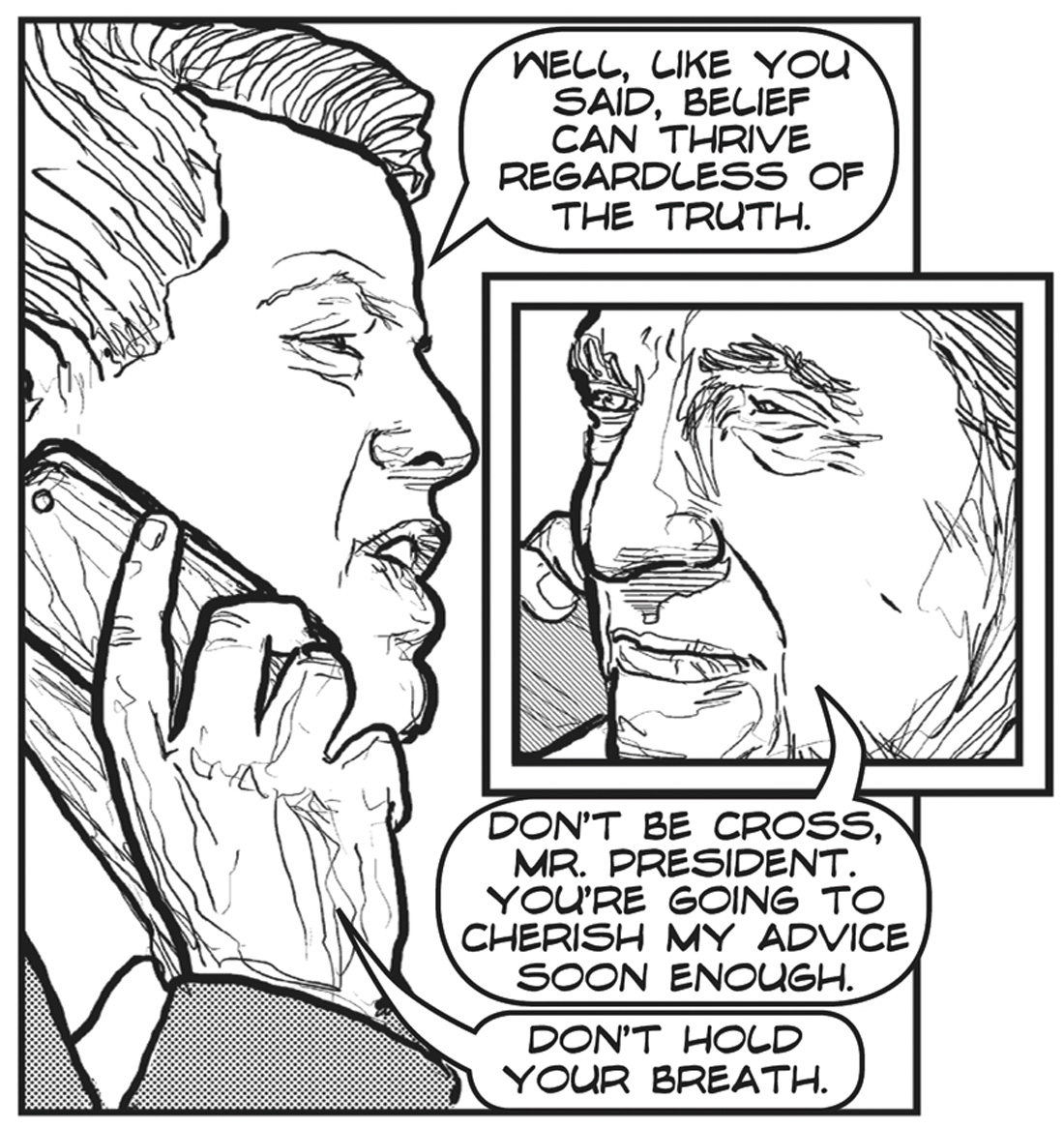 comic book excerpt from Miserable Americans book 4