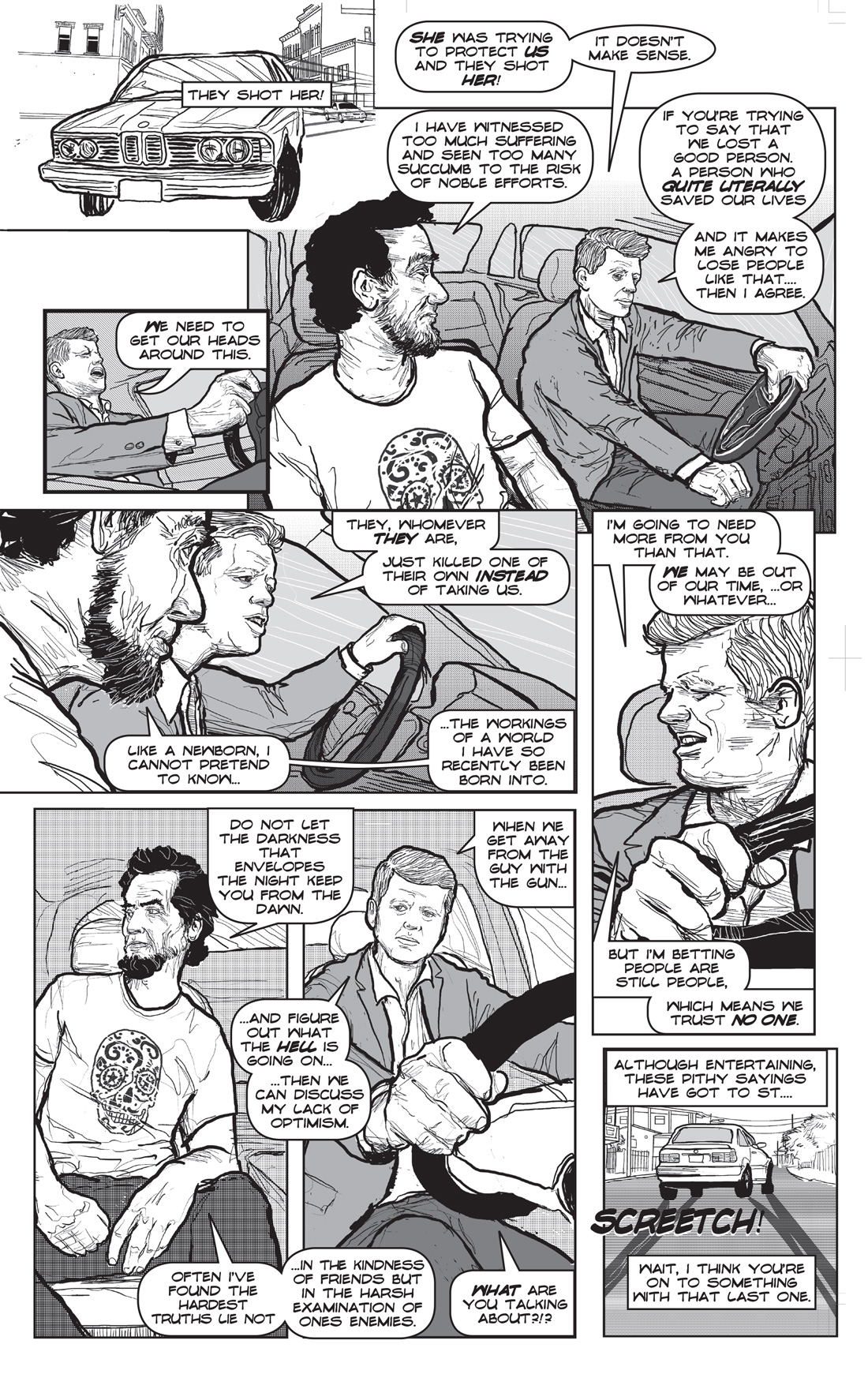 Miserable Americans bk 4 comic page art